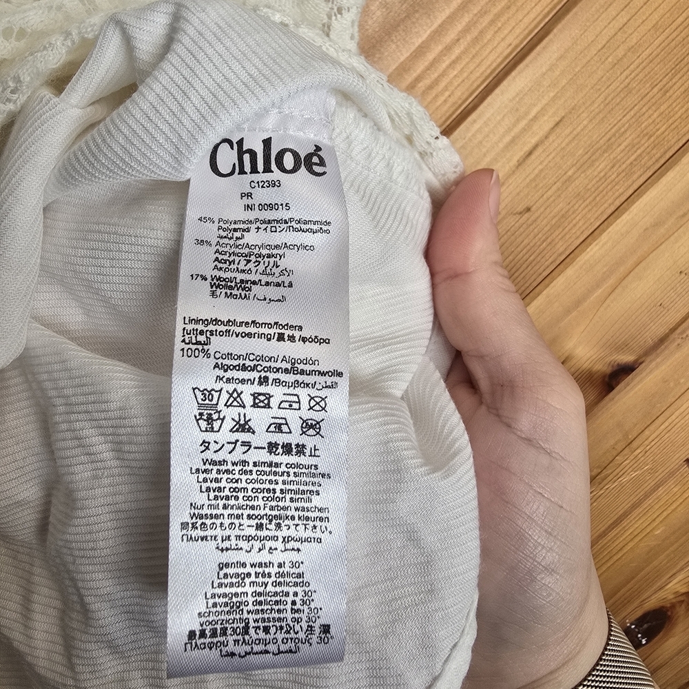 Chloe Ivory Floral Lace Kids Dress Size 4 - Picture 4 of 5
